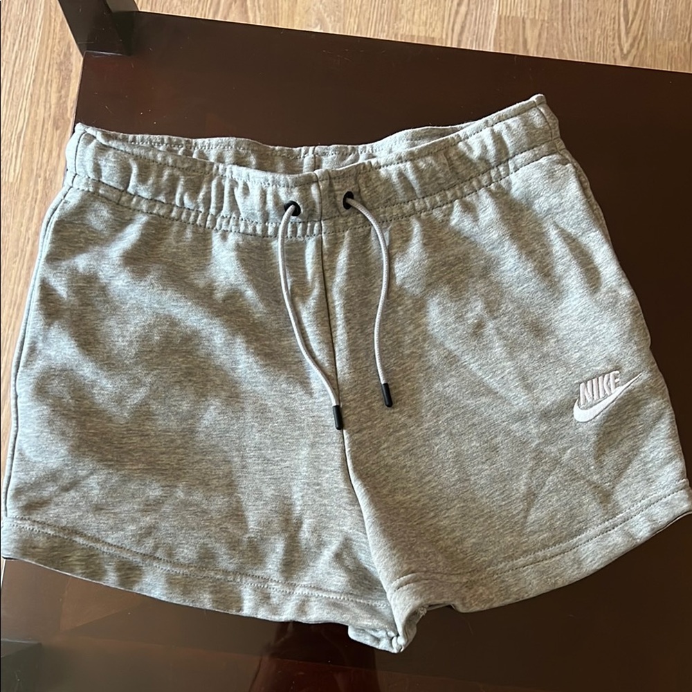 Nike Gray Athletic Shorts with Elastic Waistband